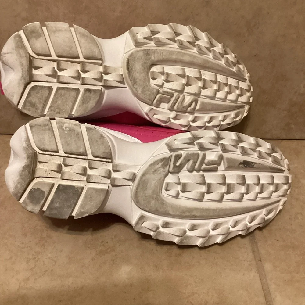 Fila Bright Pink and White Sneakers - Picture 4 of 5